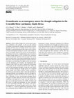 Research paper thumbnail of Groundwater as an emergency source for drought mitigation in the