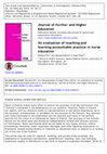 Research paper thumbnail of An evaluation of teaching and learning accountable practice in nurse education