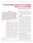 Research paper thumbnail of A partnership approach to learning about accountability