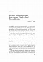 Research paper thumbnail of Divisions and Realignments in Post-Apartheid Zulu Local and National Politics