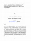 Research paper thumbnail of EFFECTS  OF IMPROVED FOOD SUPPLY  AND NUTRITION  ON  THE    QUALITY  OF LIFE OF RURAL PEOPLE: A STUDY OF ODUMA COMMUNITIES IN  ANINRI LOCAL GOVERNMENT AREA OF ENUGU STATE OF NIGERIA