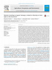 Research paper thumbnail of Nutrient recycling in organic farming is related to diversity in farm types at the local level