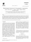 Research paper thumbnail of Methodological frameworks for the geography of organizations