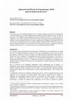 Research paper thumbnail of Aplicación del Diseño de Experimentos (DoE) para la mejora de procesos