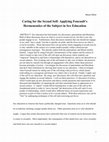 Research paper thumbnail of Caring for the Sexual Self: Applying Foucault’s Hermeneutics of the Subject in Sex Education