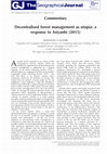 Research paper thumbnail of Decentralised forest management as utopia: a response to Asiyanbi (2015)