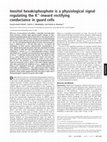 Research paper thumbnail of Inositol hexakisphosphate is a physiological signal regulating the K+-inward rectifying conductance in guard cells