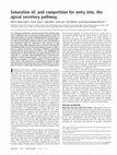 Research paper thumbnail of Saturation of, and competition for entry into, the apical secretory pathway