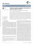 Research paper thumbnail of Continuous catalytic upgrading of fast pyrolysis oil using iron oxides in red mud