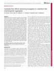 Research paper thumbnail of Unsteady flow affects swimming energetics in a labriform fish (Cymatogaster aggregata)