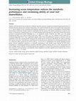 Research paper thumbnail of Increasing ocean temperature reduces the metabolic performance and swimming ability of coral reef damselfishes