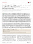 Research paper thumbnail of Dynamic changes in the subgingival microbiome and their potential for diagnosis and prognosis of periodontitis