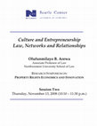 Research paper thumbnail of Culture and Entrepreneurship Law, Networks and Relationships