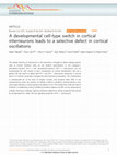 Research paper thumbnail of A developmental cell-type switch in cortical interneurons leads to a selective defect in cortical oscillations