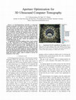 Research paper thumbnail of P3D-5 Aperture Optimization for 3D Ultrasound Computer Tomography