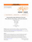 Research paper thumbnail of Brokering Knowledge Mobilization Networks: Policy Reforms, Partnerships, and Teacher Education