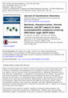 Research paper thumbnail of Synthesis, characterization, thermal behavior, and DFT aspects of some oxovanadium(IV) complexes involving ONO-donor sugar Schiff bases