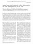 Research paper thumbnail of Sexual selection in a moth: effect of symmetry on male mating success in the wild