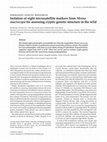 Research paper thumbnail of Isolation of eight microsatellite markers from Moina macrocopa for assessing cryptic genetic structure in the wild