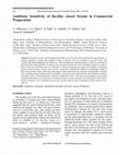 Research paper thumbnail of Antibiotic Sensitivity of Bacillus clausii Strains in Commercial Preparation