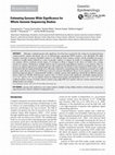 Research paper thumbnail of Estimating Genome-Wide Significance for Whole-Genome Sequencing Studies