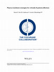 Research paper thumbnail of Plasma transfusion strategies for critically ill patients