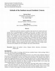 Research paper thumbnail of Attitude of the Students toward Aesthetic Criteria