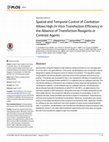 Research paper thumbnail of Spatial and Temporal Control of Cavitation Allows High In Vitro Transfection Efficiency in the Absence of Transfection Reagents or Contrast Agents