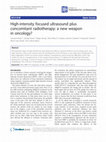 Research paper thumbnail of High-intensity focused ultrasound plus concomitant radiotherapy: a new weapon in oncology?