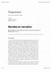 Research paper thumbnail of "Introduction". In: Trajectoires n° 3. Mondes en narration (2009)