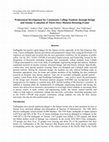 Research paper thumbnail of Professional Development for Community College Students through Design and Seismic Evaluation of Three-Story Moment Resisting Frame