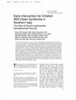 Research paper thumbnail of Early Intervention for Children With Down Syndrome in Southern Italy