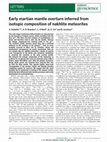 Research paper thumbnail of Early martian mantle overturn inferred from isotopic composition of nakhlite meteorites