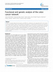 Research paper thumbnail of Functional and genetic analysis of the colon cancer network