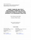 Research paper thumbnail of THREE FAMILIES, MULTIPLE DISCOURSES: PARENTAL ROLES, CONSTRUCTIONS OF LITERACY AND DIVERSITY OF PEDAGOGIC PRACTICE