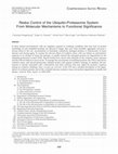 Research paper thumbnail of Redox Control of the Ubiquitin-Proteasome System: From Molecular Mechanisms to Functional Significance