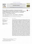 Research paper thumbnail of Factors influencing adoption of improved grassland management by small-scale dairy farmers in central Mexico and the implications for future research on smallholder adoption in developing countries