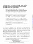 Research paper thumbnail of Examining Clinical Trial Results with Single-Subject Analysis: An Example Involving Behavioral and Nutrition Treatment for Young Children with Cystic Fibrosis