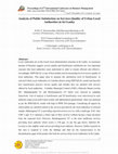 Research paper thumbnail of Analysis of Public Satisfaction on Services Quality of Urban Local Authorities in Sri Lanka