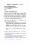 Research paper thumbnail of Semiótica, biología y cultura (Syllabus in Spanish)