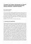 Research paper thumbnail of Translation und Tradition, Überlegungen zur Übersetzung von Fachtexten der Klassischen Archäologie (Deutsch-Italienisch/Italienisch-Deutsch)