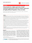 Research paper thumbnail of Intracytoplasmic stable expression of IgG1 antibody targeting NS3 helicase inhibits replication of highly efficient hepatitis C Virus 2a clone