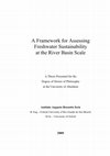 Research paper thumbnail of A Framework for Assessing Freshwater Sustainability at the River Basin Scale