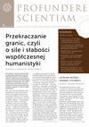 Research paper thumbnail of Przekraczanie granic, czyli o sile i słabości współczesnej humanistyki