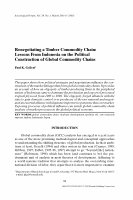 Research paper thumbnail of Renegotiating a timber commodity chain: lessons from indonesia on the political construction of global commodity chains