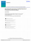 Research paper thumbnail of Securitising the Unconscious: The Bush Doctrine of Preemption and Minority Report