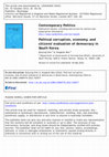 Research paper thumbnail of Political Corruption, Economy, and Citizens' Evaluation of Democracy in South Korea (Contemporary Politics 2012)