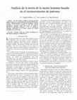 Research paper thumbnail of Análisis de la teoría de la mente humana basada en el reconocimiento de patrones