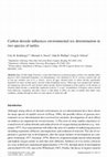 Research paper thumbnail of Physiological responses to carbon dioxide in embryonic red-eared slider turtles,Trachemys scripta