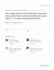 Research paper thumbnail of Two-stage crossover from thermal to quantum flux creep of dilute vortex ensembles in various high- T c superconducting thin films